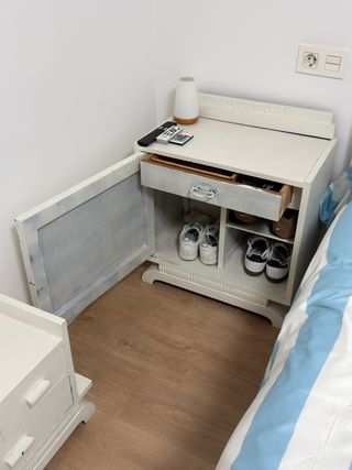 Mueble espejo tocador con mesitas y descalsadora