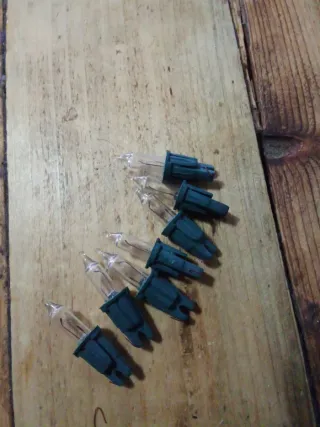 7 Lampadine Natalizie Verdi Trasparenti