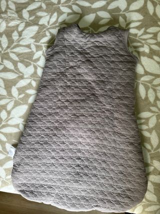 Saco dormir bebé gris acolchado