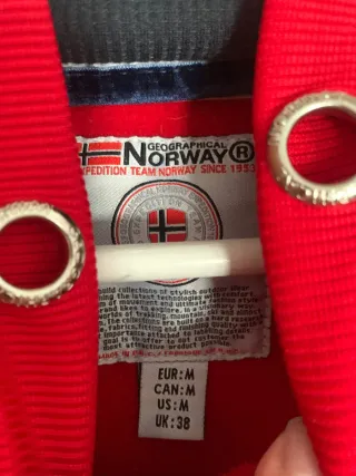 Sudadera Norway Roja Hombre