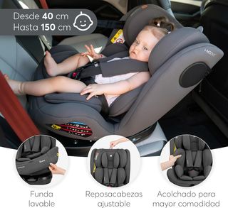 KikkaBoo Silla Coche Bebé Grupo 0 1 2 3 i-MOOVE 2,