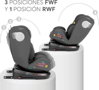 KikkaBoo Silla Coche Bebé Grupo 0 1 2 3 i-MOOVE 2,
