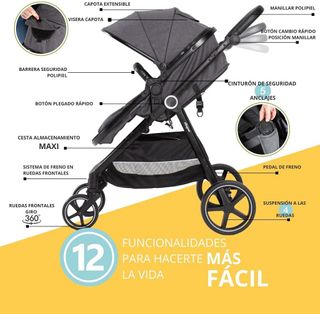 Carrito Bebe 2 en 1 Interbaby | Silla Paseo desde