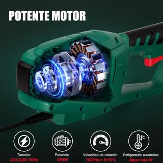 HYCHIKA Cortasetos Electrico Telescopico 900W, Cor