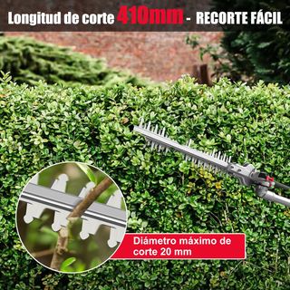 HYCHIKA Cortasetos Electrico Telescopico 900W, Cor