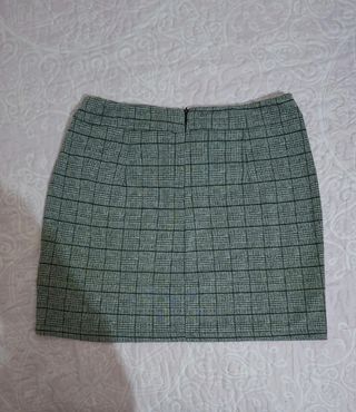 Minifalda de cuadros gris