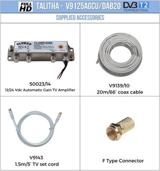 Glomex Talitha Antena de TV Terrestre