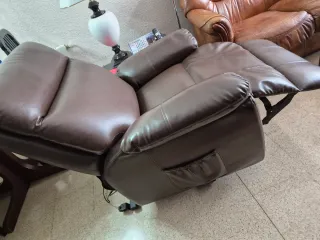 Butaca relax piel marrón