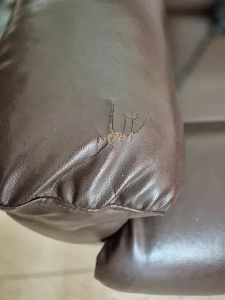 Butaca relax piel marrón