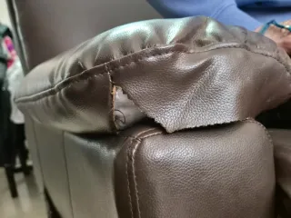 Butaca relax piel marrón