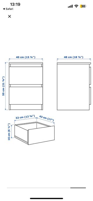Mesita de noche IKEA