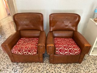 regalo 2 Sillones de sky marrones y rojos