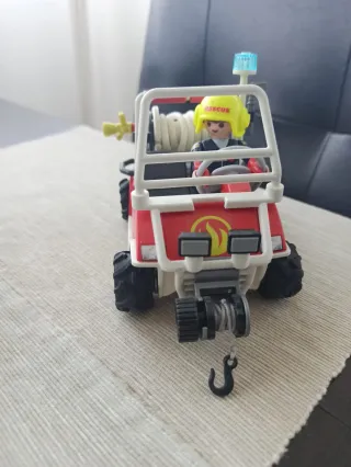 Playmobil: Lancha de rescate y coche de bomberos