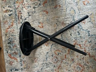 Taburete plegable negro Pack de 2