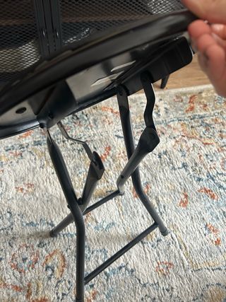 Taburete plegable negro Pack de 2