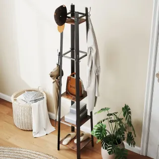 Perchero 4 Niveles Estantes 8 Ganchos