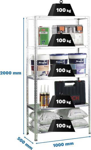 Simon Rack Estanterias Metalicas 2000x1000x500 mm,