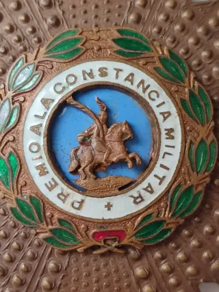 Medalla placa constancia militar para jefes franco