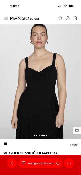 Vestido negro Mango tirantes