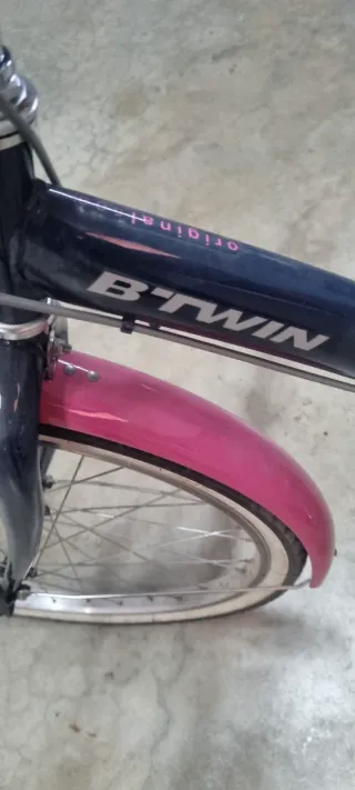 Bicicleta infantil azul y rosa