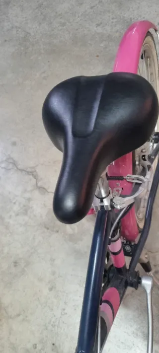 Bicicleta infantil azul y rosa