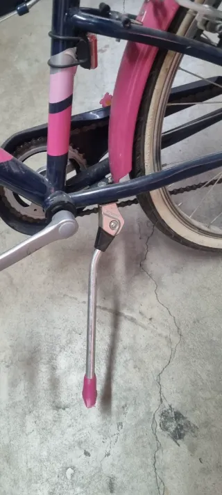 Bicicleta infantil azul y rosa