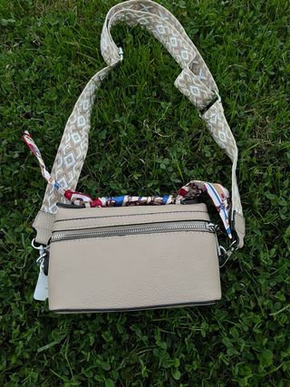 Borsa tracolla Just Glamour beige NUOVA
