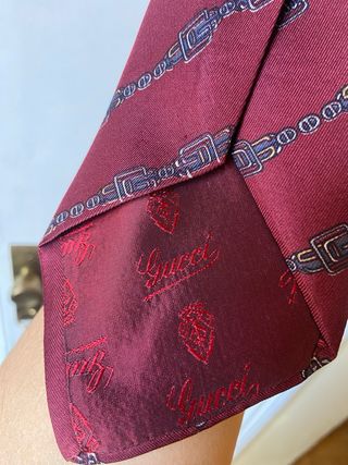 Corbata Gucci Vintage Cadena