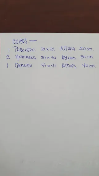 Cubos de madera 4 pz. Se venden independientes