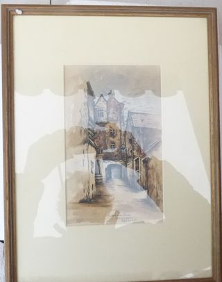 Acuarela Bakehouse Close Enmarcada