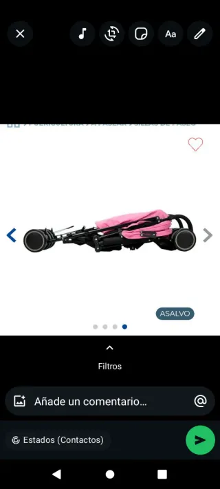 Silla de paseo Tokyo +6M rosa