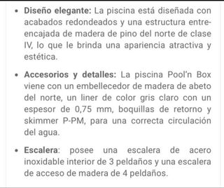 Piscina de madera y metal