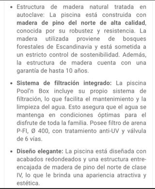 Piscina de madera y metal