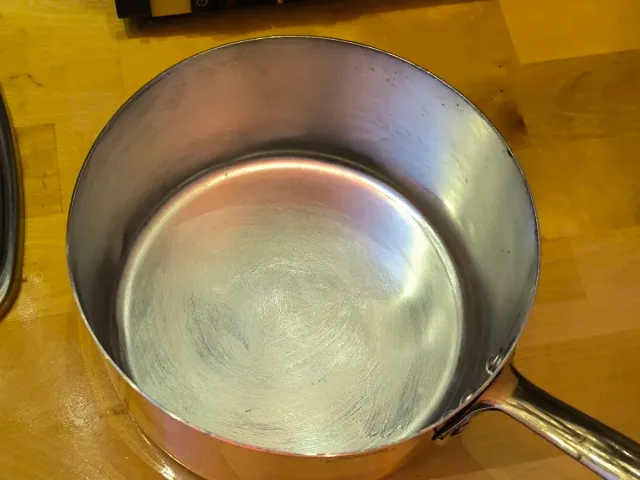 Cacerola Fantuzzi Cobre 18cm Estañada con tapa.