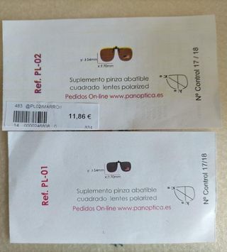 2 Protectores Solares de Pinza Marrón y Verde