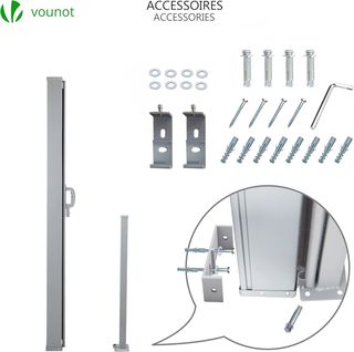 VOUNOT Toldo Lateral Retráctil, Protege la Privaci