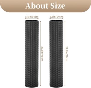 Sziqiqi Jarrones Grandes para Suelo Negro: 70 cm J