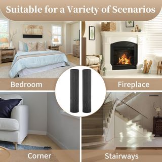 Sziqiqi Jarrones Grandes para Suelo Negro: 70 cm J