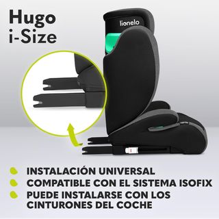 LIONELO HUGO I-SIZE Silla de coche para bebés, Gru