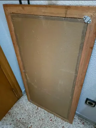 Espejo de pared madera y cristal