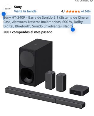 Sony HT-S40R Barra Sonido 5.1 Negra