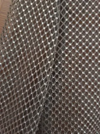 Top metalizado plateado