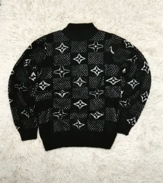 Jersey Louis Vuitton Geométrico Negro/Gris