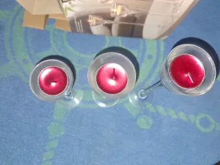 Set 3 Portavelas Cristal