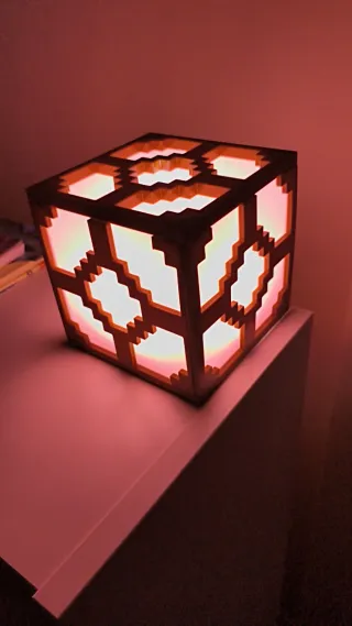 Lámpara Noche Infantil Minecraft Pixelada