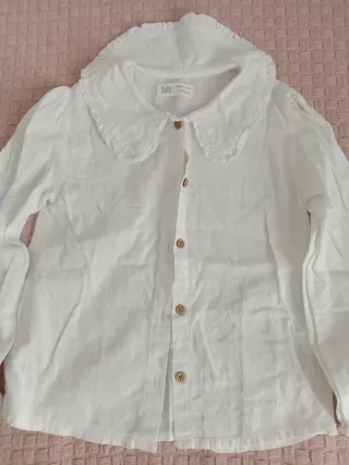 Camisa blanca niña 3-4 años