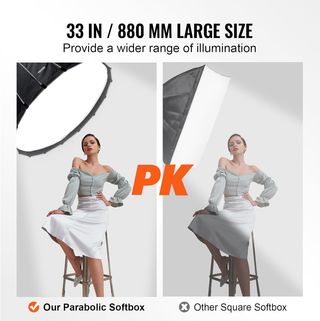 VEVOR Softbox Parabólico de 880 x 880 x 780 mm, Li