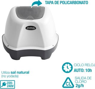 Intex 55250 - Clorador salino, Sistema de cloració