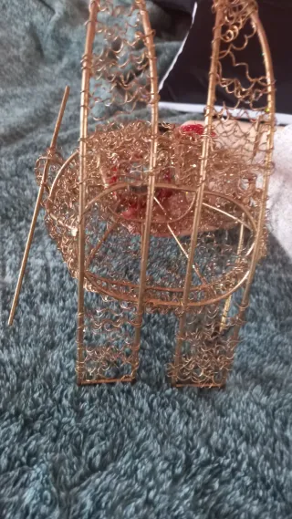 Boneco de Neve Dourado Metalizado