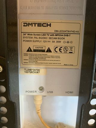 TV DMTECH DM-LED24TW-FHD-H3 Blanca